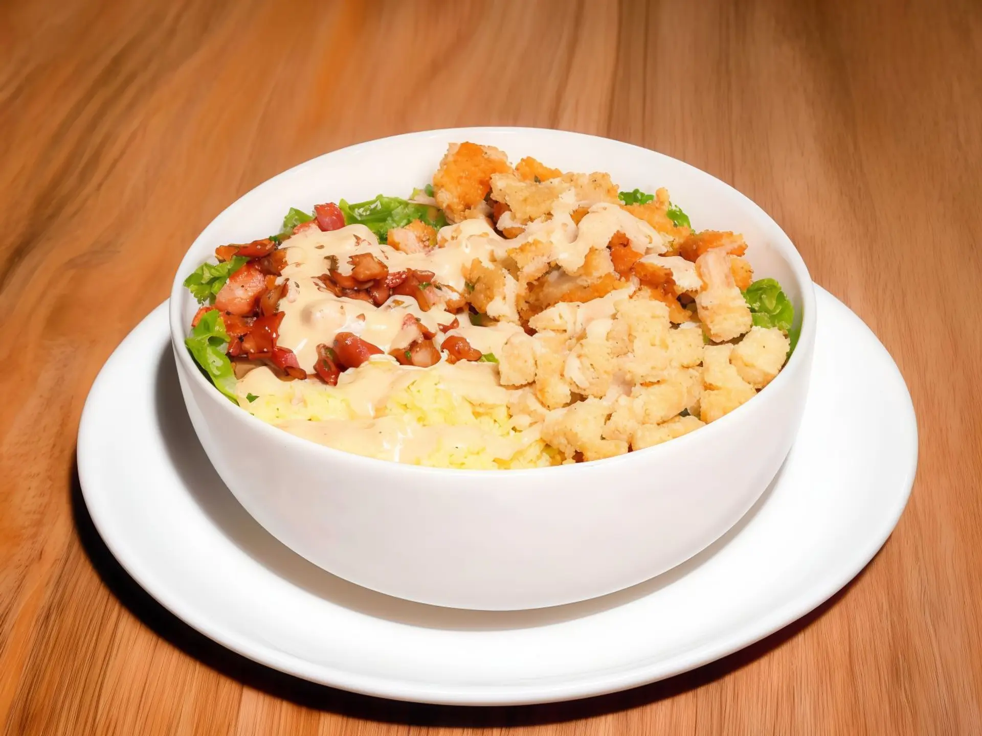 Caesar con pollo crispy